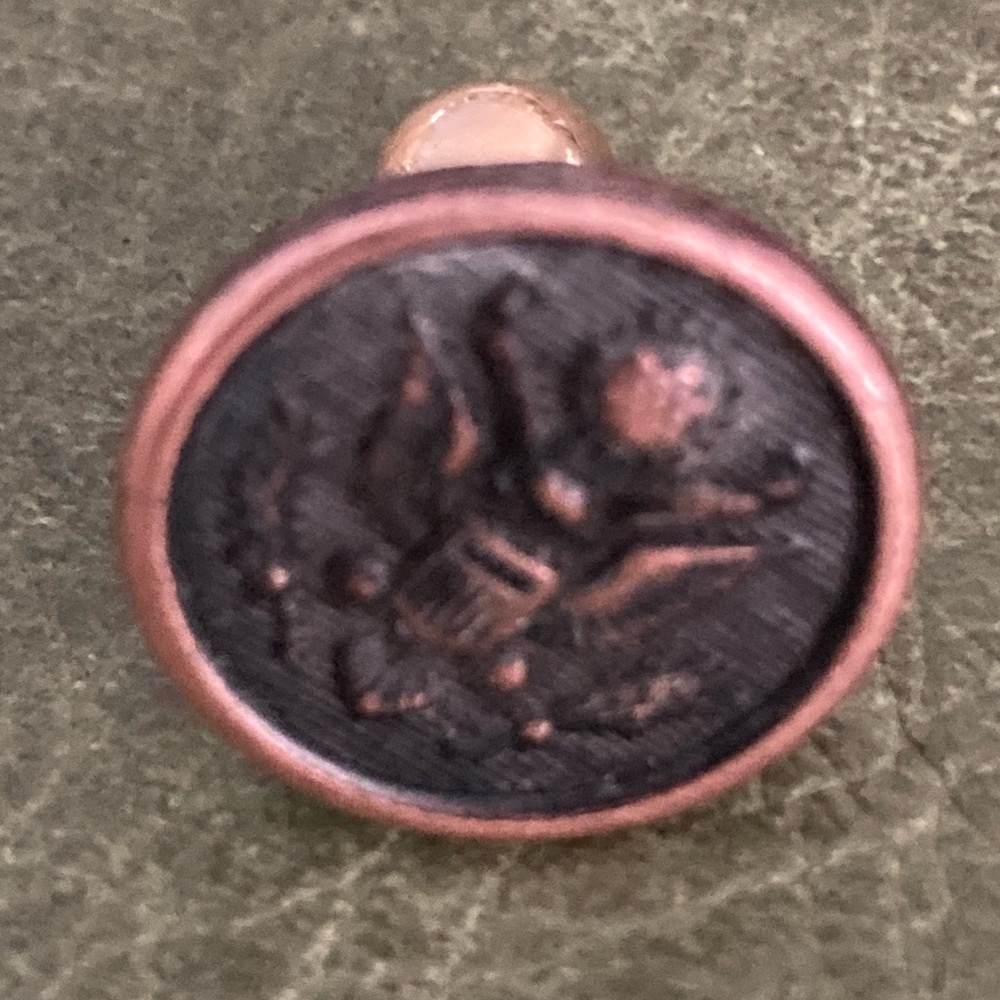 Antique American Eagle Collar Stud – Waterbury Button – Edwardian Era